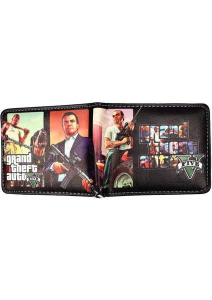 QY1922816 Stili Yeni Varış Oyunu Grand Theft Auto V Cüzdan Erkek Kısa Çanta Pu Deri Cüzdan Para Cebi ile (Yurt Dışından) fiyatları