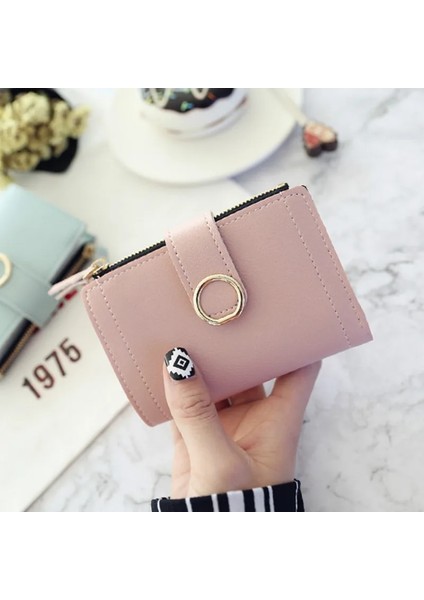 Açık Pembe Tarzı Kadın Cüzdanları Küçük Moda Deri Çanta Kadın Bayanlar Womelutch Kadınlar Için Kart Çantası Kadın Çanta Para Klipsi Cüzdan (Yurt Dışından) modelleri