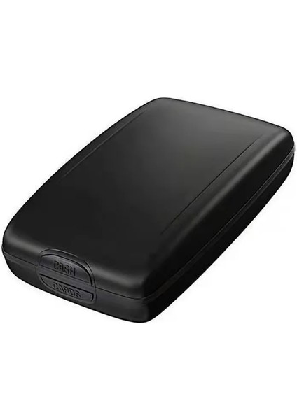 Siyah Stil Erkekler Metal Akıllı Kart Sahibinin Banka Kartı Engelleme Hard Case Kısa Cüzdan Erkek Kredi Kartı Rfıd Güvenli Hırsızlığa Karşı Tarama Korumak (Yurt Dışından)