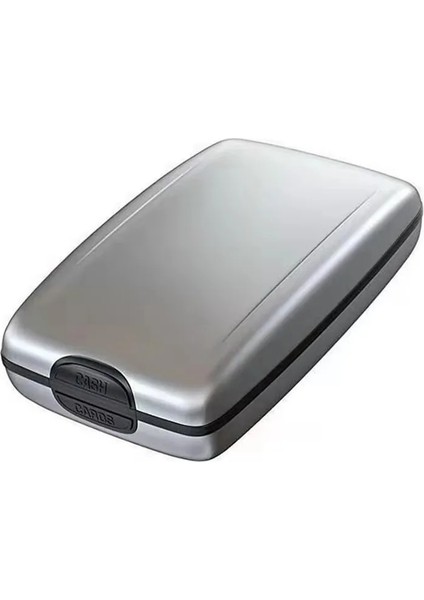 Gümüş Tarzı Erkekler Metal Akıllı Kart Sahibinin Banka Kartı Engelleme Hard Case Kısa Cüzdan Erkek Kredi Kartı Rfıd Güvenli Hırsızlığa Karşı Tarama Korumak (Yurt Dışından)