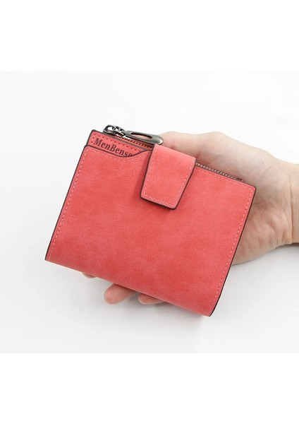 Mavi Stil Kısa Cüzdan Kadın Deri Hakiki Küçük Fermuarlı Kadın Çanta Küçük Bozuk Para Kesesi Femme Lüks Porte Feuille Bayan Cüzdanı (Yurt Dışından)