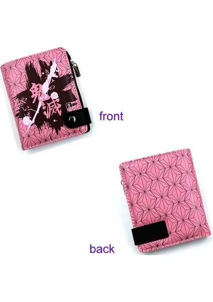 Kırmızı Stil Manga Demon Slayer: Kamado Agatsuma Zenitsu Inosuke Nezuko Yumuşak Düğme Cüzdan Fermuarlı Madeni Para Kartı Çanta (Yurt Dışından) modelleri