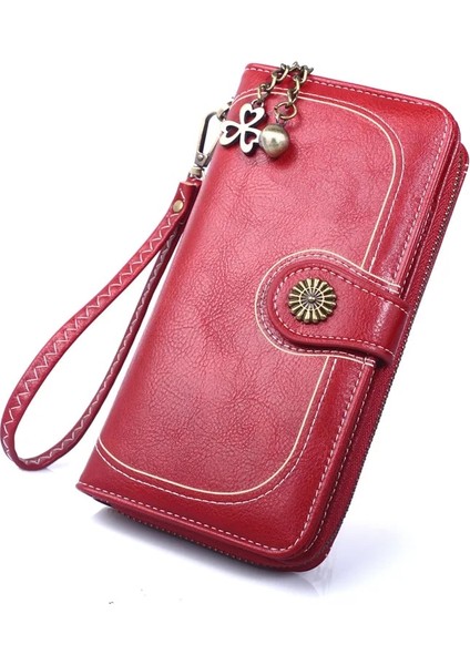 Turuncu Tarzı Deri Kadın Cüzdanları Moda Uzun Fermuarlı Kadın Cüzdanı Kadın Çantaları Para Madeni Para Tutacağı Kadın Çanta Fermuarlı Kadın Uzun Çanta (Yurt Dışından) fırsatları