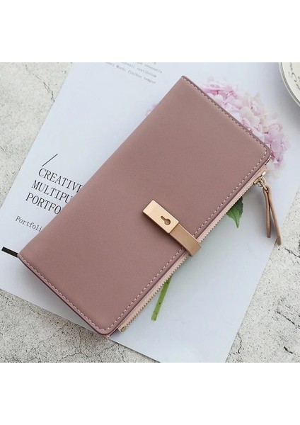 T-Pembe Tarzı Uzun Kadın Cüzdanı Kadın Çantaları Püskül Bozuk Para Cüzdanı Kart Sahibinin Cüzdanları Pu Deri Debriyaj Para Çantası Çantalar Kart Sahibinin Carteira (Yurt Dışından) modelleri