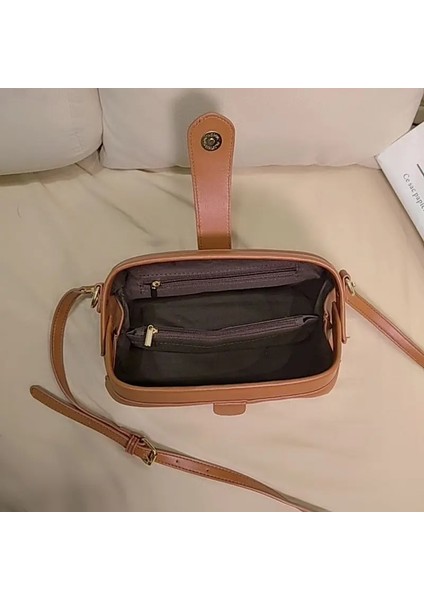 Kırmızı Stil Retro Moulder Çanta Kadınlar Için Crossbody Çanta Rahat Çok Cepli Cüzdan Deri Çanta Silindirik Tote Messenger Çanta Hediye (Yurt Dışından) indirimleri
