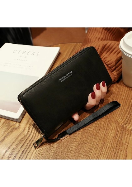 Gri W15831 Stili Yeni Şık Tasarımcı Bileklik Kadın Cüzdanı Birçok Bölüm Debriyaj Cüzdan Kadın Uzun Büyük Kart Çanta Bayan Çanta (Yurt Dışından) fırsatları