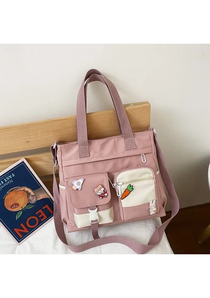 Pembe Tarzı 2021 Kadınlar Için Tasarımcı Naylon Çanta Çanta Li Çift Kalınlık Omuz Çantaları Shopper Tote Çanta Kız Kadın Crossbody Çanta (Yurt Dışından)