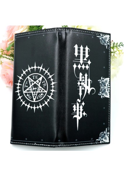 Canlı-5 Stili Tarih Black Butler Anime Siyah Sentetik Deri Cüzdan Ciel Phantomhive Kartlık Çanta (Yurt Dışından) fiyatları