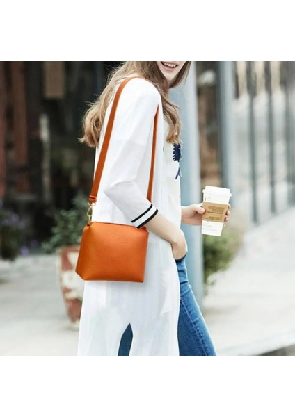 Kumral Tarzı 70% Sıcak Satmak Kadın Moda Düz Renk Yumuşak Faux Deri Omuz Çantası Çanta Çanta Seti (Yurt Dışından) fırsatları