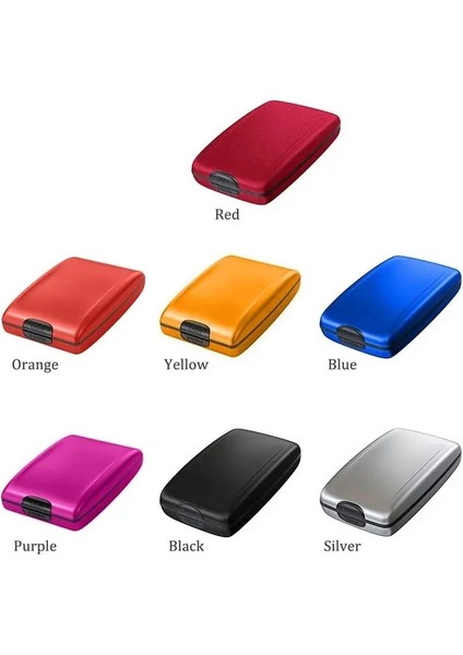 Renk 1 Stil Alüminyum Metal Kredi Iş Mini Kart Cüzdan ve Kadın Akıllı Ince Cüzdan Kartvizitlik Rfid Cüzdan (Yurt Dışından) modelleri