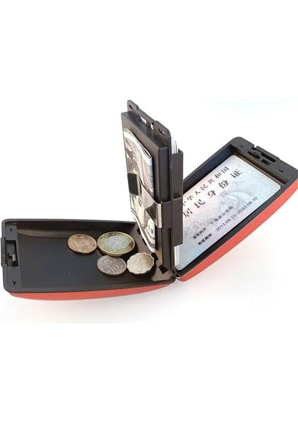 Renk 1 Stil Alüminyum Metal Kredi Iş Mini Kart Cüzdan ve Kadın Akıllı Ince Cüzdan Kartvizitlik Rfid Cüzdan (Yurt Dışından) indirimleri