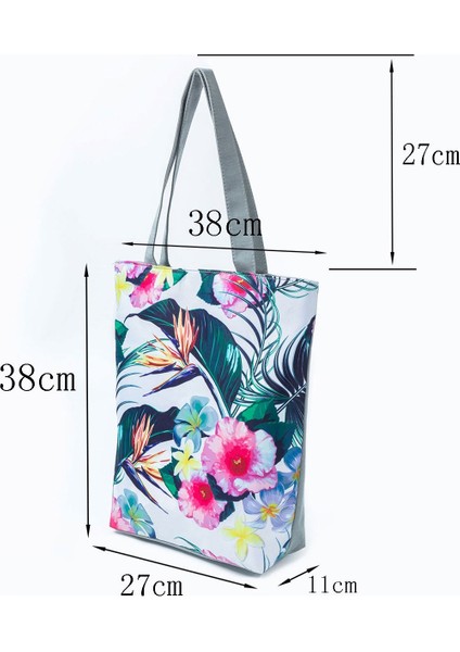 1277C Stili Çin Moda Yaprak Çanta Kadın Omuz Çantası Çiçek Baskılı Polyester Yaz Plaj Çantası Günlük Kadın Alışveriş Çantası (Yurt Dışından)