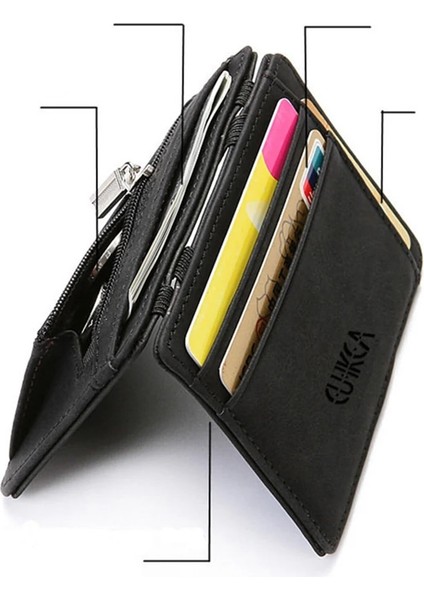 No.2 Tarzı Lüks Yükseltme Ultra Ince Mini Cüzdan Erkek Kadın Iş Pu Deri Sihirli Küçük Cüzdan Bozuk Para Cüzdanı Kredi Kartı Sahibi Cüzdan (Yurt Dışından) indirimleri