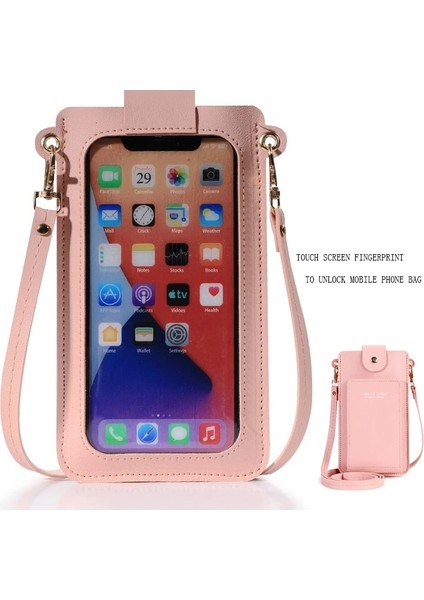 Pembe Tarzı Cüzdan Kadın Çok Fonksiyonlu Mobil Dokunmatik Ekran Telefon El Çantası Bayan Çanta Büyük Kapasiteli Seyahat Kart Sahibinin Pasaport Kapağı (Yurt Dışından) fiyatları