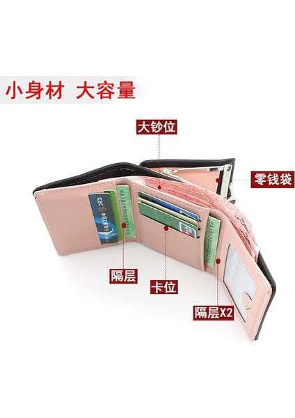 Gri Mor Tarzı Yeni Kadın Cüzdan Kısa Karikatür Sevimli Sıfır Cüzdan Bozuk Para Cüzdanları Çanta Kız Küçük Bayan Cüzdan Kart Sahibi (Yurt Dışından) modelleri