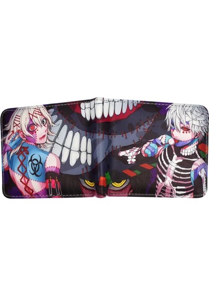 YM121123 Stili Anime Tokyo Ghoul Death Note Erkekler Kadınlar Için Sikke Cebi Para Çantası ile Kısa Cüzdan (Yurt Dışından)