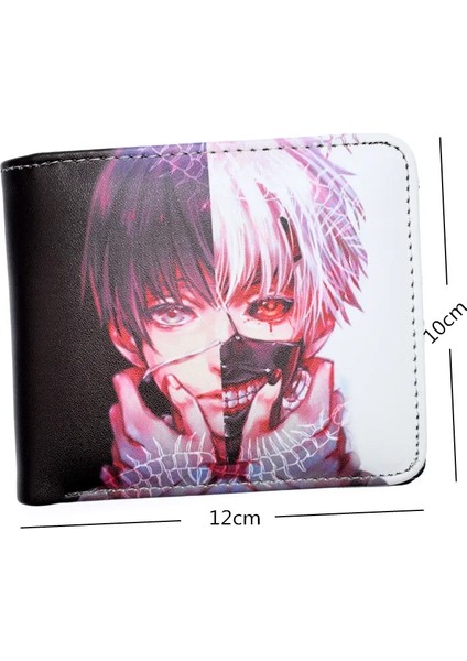 YM121123 Stili Anime Tokyo Ghoul Death Note Erkekler Kadınlar Için Sikke Cebi Para Çantası ile Kısa Cüzdan (Yurt Dışından)