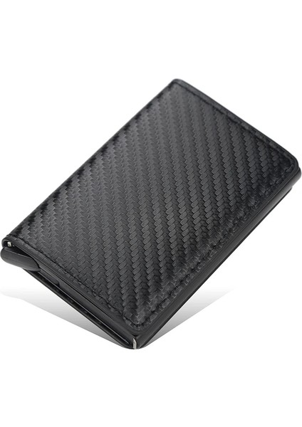 Siyah 02 Tarzı Erkekler Akıllı Cüzdanlar Rfid Anti-Manyetik Kart Sahipleri Pu Deri Çanta Kadın Çantalar Mini Cüzdan Kredi Kartı Tutacağı Akıllı Cüzdan (Yurt Dışından)