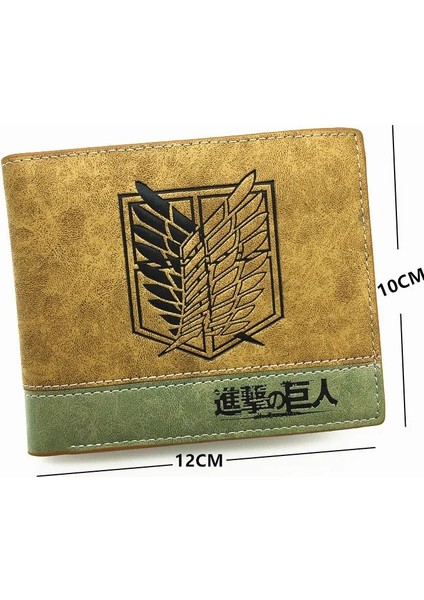 YW25 Stili Anime Death Note Saldırı Sikke Cebi Fermuar Kılıfı Billetera ile Titan Tek Parça Kısa Cüzdan (Yurt Dışından)