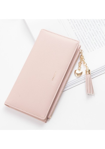 Açık Sarı Stil 2021 Püskül Cüzdan Kadın Uzun Sevimli Cüzdan Deri Püskül Kadın Cüzdan Fermuar Portefeuille Kadın Çanta Debriyaj Cartera Mujer (Yurt Dışından) modelleri