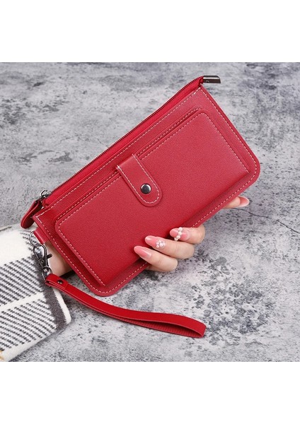 Mavi Stil 2021 Yeni Kadın Cüzdanı Çok Fonksiyonlu Moda Pu Deri Uzun Cüzdan Çok Kartlı Pozisyon Debriyaj Toka Fermuar Öğrenci Cüzdanı (Yurt Dışından) fiyatları
