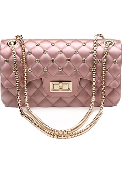 17CM9CM7CM Tarzı 2020 Yeni Kadın Yaz Şekeri Renkli Lüks Çanta Pvc Silikon Jöle Omuz Çantası Zincirler Kız Crossbody Çanta Ana Kesesi (Yurt Dışından) fiyatları