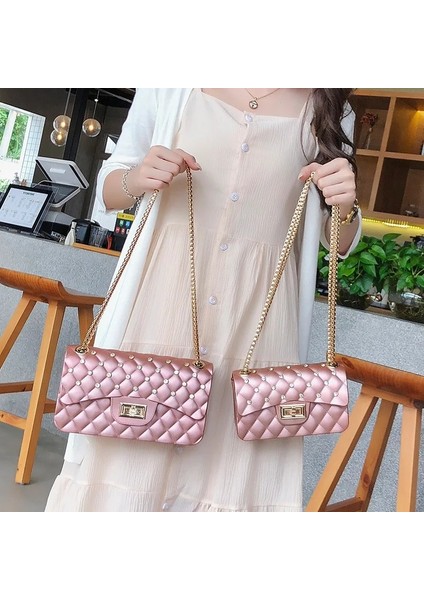 17CM9CM7CM Tarzı 2020 Yeni Kadın Yaz Şekeri Renkli Lüks Çanta Pvc Silikon Jöle Omuz Çantası Zincirler Kız Crossbody Çanta Ana Kesesi (Yurt Dışından) modelleri