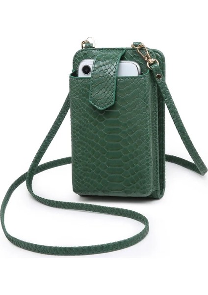 C-Siyah Tarzı 2021 New Ins Sıcak Telefon Crossbody Çanta Python Desen 2 Deri Kayış Çanta El Çantaları Tasarımcı Telefon Çanta Çok Işlevli Cüzdan (Yurt Dışından)