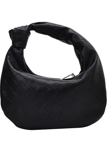 Siyah2 Tarzı 22X13X9CM Dokuma Çanta Deri Bulut Çanta Kadınlar Için Lüks Omuz Çantaları Tasarımcı Debriyaj Çantalar Örgü El Çantası Hobos Ana Kesesi Bolsa (Yurt Dışından)