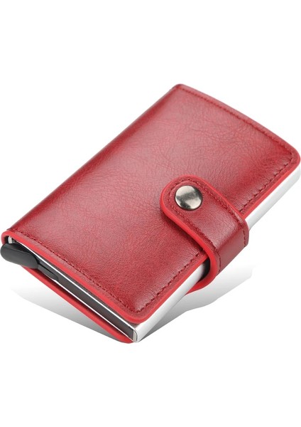 Kırmızı 05 Tarzı Erkekler Için Akıllı Cüzdan Rfid Alüminyum Alaşım Akıllı Cüzdan Pop Up Moda Çanta Kredi Kartı Tutacağı Erkekler Küçük Mini Cüzdan Bozuk Para Cüzdanı (Yurt Dışından)