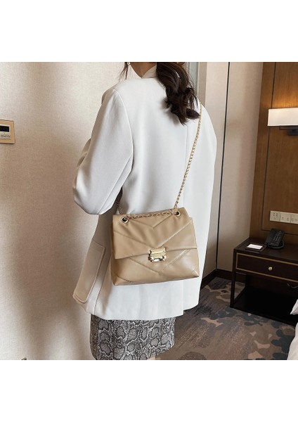 3068-DEVE Tarzı Kafes Kadın Çanta Moda Kadın Çanta Büyük Kapasiteli Bayanlar Omuz Çantası Günlük Messenger Çanta Bandoulière Femme Kese (Yurt Dışından)