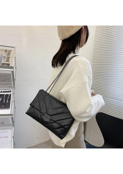 3068-DEVE Tarzı Kafes Kadın Çanta Moda Kadın Çanta Büyük Kapasiteli Bayanlar Omuz Çantası Günlük Messenger Çanta Bandoulière Femme Kese (Yurt Dışından) modelleri
