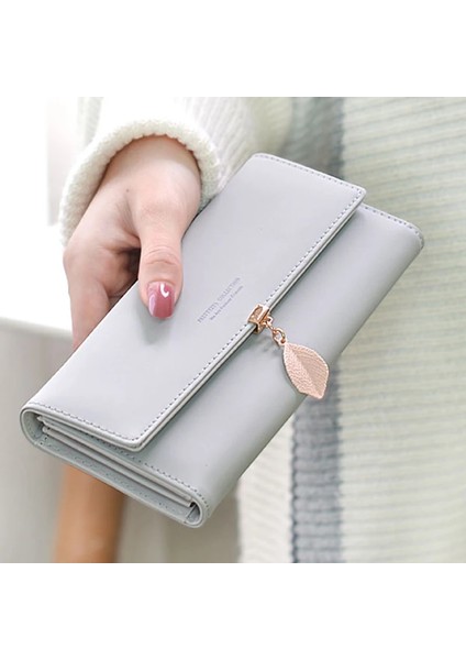 Stil-1 Açık Mavi Stil Yeni Kadın Pu Deri Cüzdan Kadın Uzun Çantalar Para Çantaları Telefon Cebi Bayanlar Yüksek Li Cüzdan Kart Sahibinin Debriyaj Moda Mujer (Yurt Dışından) modelleri