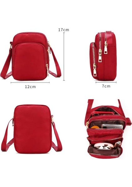 Koyu Gri Stil Kadın Crossbody Fermuar Cep Telefonu Omuz Çantası Bayan Kadın Çok Fonksiyonlu Çanta Bilek Çanta Crossbody Cep Telefonu Çantası (Yurt Dışından) indirimleri