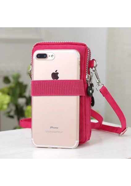 Pembe Tarzı Yeni Spor Cüzdan Cep Telefonu Çantası Omuz Çantası Kılıfı Kemer Çanta Çanta Sikke Cüzdanı Retro Anahtarlık Küçük Para Çantası (Yurt Dışından) fırsatları