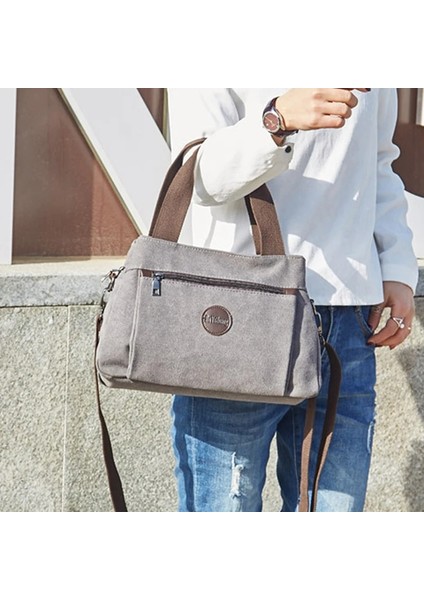 Gri Stil Kadın Çanta Çanta Crossbody Kanvas Çanta Woma Için Big Bag Kanvas Omuz Tote Bayan Çanta Bayan Tasarımcı Postacı Çantaları (Yurt Dışından) fiyatları