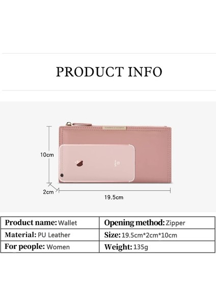 Pembe Tarzı Kadınlar Için Iki Katlı Uzun Cüzdan Kore Modası Kredi Kartı Tutacağı Madeni Para Cebi ile Deri Ince Cüzdandan Yapılmış Debriyaj Çanta (Yurt Dışından) fiyatları