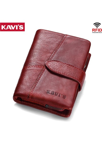 Kırmızı L Tarzı Kavı Hakiki Deri Kadın Cüzdan ve Çantalar Bozuk Para Cüzdanı Kadın Küçük Portomonee Rfid Walet Bayan Perse Kızlar Için Para Çantası (Yurt Dışından) fiyatları