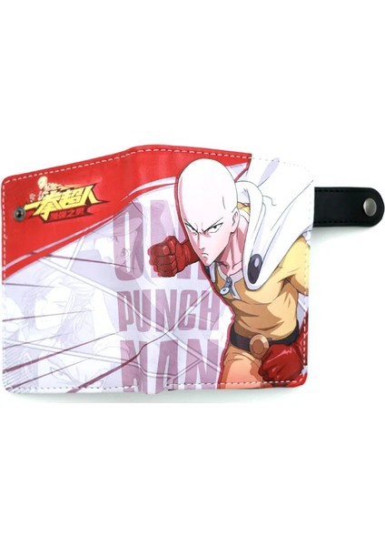 Tek Yumruk Adam 3 Tarzı Anime One Punch Man Pu Beyaz Sıfır Cüzdan Iç Fermuarlı Cebi Madeni Para Cüzdanı (Yurt Dışından)