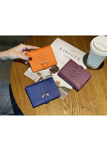Turuncu Kısa Stil Bayan Cüzdan ve Çantalar Hakiki Deri Moda Kısa Para Çantası Lüks Telefon Cüzdanı Lüks Tasarım Çile Çanta Küçük Cüzdan (Yurt Dışından) indirimleri
