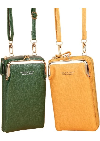 Sarı Stil 2021 Yeni Moda Kadın Cüzdan Çok Fonksiyonlu Cep Telefonu Çanta Çantalar Büyük Kapasiteli Kadın Omuz Askılı Çanta Carteras (Yurt Dışından) fırsatları