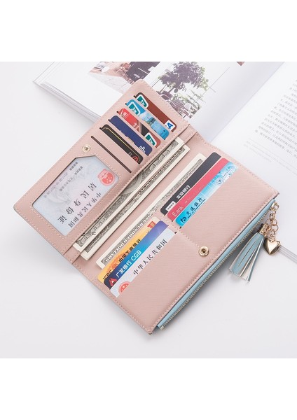 Pembe4 Tarzı 2020 Püskül Cüzdan Kadın Uzun Sevimli Cüzdan Deri Püskül Kadın Cüzdan Fermuar Portefeuille Kadın Çanta Debriyaj Cartera Mujer (Yurt Dışından) fırsatları
