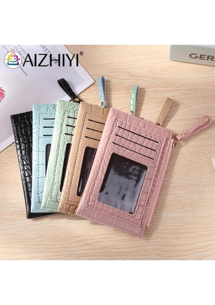 Mavi Stil Moda Kadın Pu Deri Timsah Desen Banka Alışveriş Kımlık Kartı Tutucu Rahat Bayanlar Kontrast Renk Cüzdan Mini Bozuk Para Cüzdanı (Yurt Dışından) modelleri