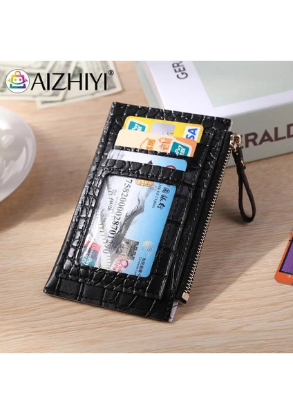 Mavi Stil Moda Kadın Pu Deri Timsah Desen Banka Alışveriş Kımlık Kartı Tutucu Rahat Bayanlar Kontrast Renk Cüzdan Mini Bozuk Para Cüzdanı (Yurt Dışından) fırsatları