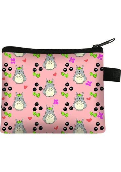 LQBLONGCATS06 Stili Yeni Varış Totorospirited Away Karikatür Kısa Cüzdan Kadın Kızlar Sevimli Kedi Kart Sahibinin Fermuar Debriyaj Bozuk Para Cüzdanı (Yurt Dışından)