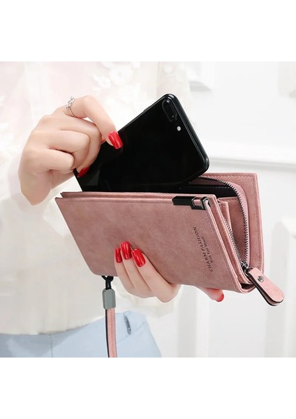 Yeşil Stil Kadın Cüzdan Moda Bayan Bileklik Çanta Uzun Para Çantası Fermuar Bozuk Para Cüzdanı Kartları Kımlık Tutucu Debriyaj Kadın Cüzdan Burse Notecase (Yurt Dışından) fırsatları