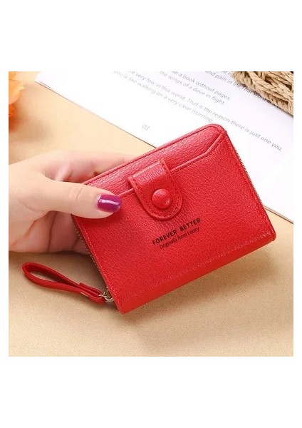 Red2 Tarzı Yeni Hakiki Deri Kadın Cüzdan Küçük Ldies Çantalar Kısa Bozuk Para Cüzdanı Kızlar Için Kadın Küçük Portomonee Lady Perse Kart Sahibinin (Yurt Dışından)