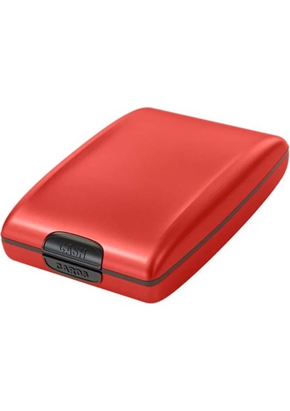 Turuncu Tarzı Akıllı Cüzdan Kart Sahibinin Rfid Engelleme Hard Case Katı Kımlık Kredi Kartı Tarama Cardbag Korumak Erkek Kadın Gümüş Metal Bozuk Para Cüzdanı (Yurt Dışından)