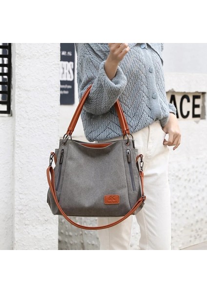 Haki Stili Moda Tasarımcısı Kadın Çantaları Omuz Çantası Wome Için Crossbody Kadın Messenger Çanta Kadın Çanta Bayan Tuval Rahat Çanta (Yurt Dışından) fırsatları