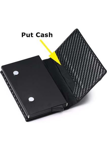 Kahverengi YMS075 Stili Bycobecy Rfid Akıllı Cüzdan Kredi Kartı Tutucu Metal Ince Ince Erkek Cüzdan Pass Gizli Pop Up Minimalist Cüzdan Küçük Bozuk Para Cüzdanı (Yurt Dışından) modelleri